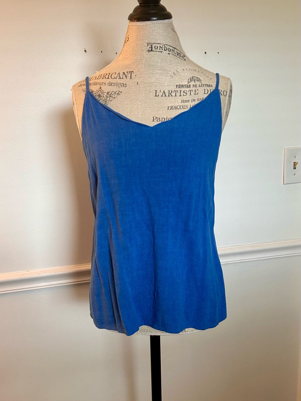 miami Royal Blue Spaghetti Strap Tank Top